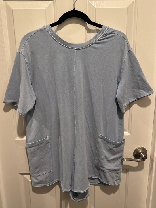 FP Movement by Free People Pants - FP Movement Light Blue Hot Shot Short Sleeve Pocket Tee Romper Size XS